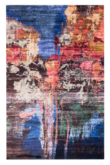 Shah-20 Polyester Fabric - Foldable Anti-Slip Area Rug, Machine Made, 5' X 8' (1 Piece)