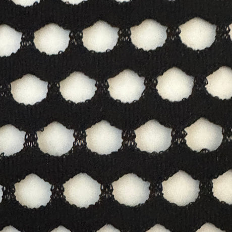 Poly Span Pentagon Fishnet Fabric 60" Black White
