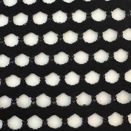 Poly Span Pentagon Fishnet Fabric 60" Black White