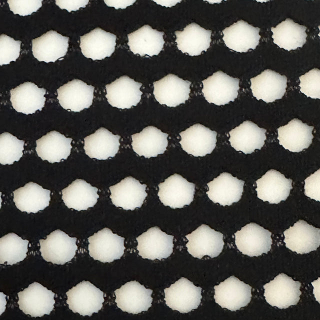 Poly Span Pentagon Fishnet Fabric 60" Black White