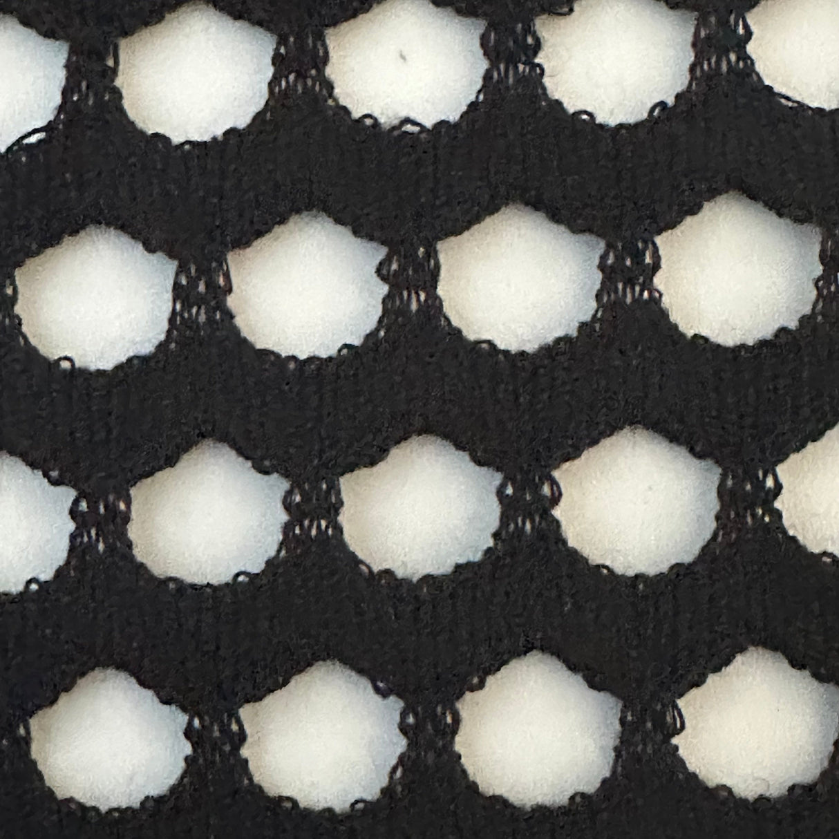 Poly Span Pentagon Fishnet Fabric 60" Black White