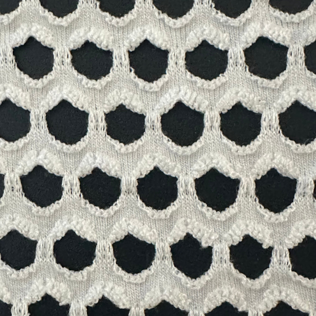Poly Span Pentagon Fishnet Fabric 60" Black White
