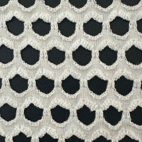 Poly Span Pentagon Fishnet Fabric 60" Black White