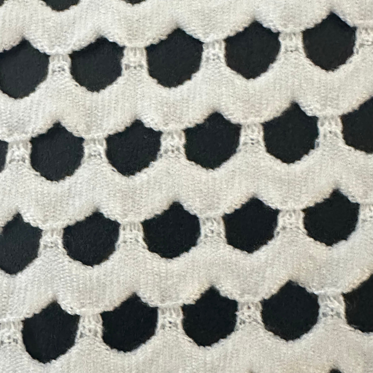Poly Span Pentagon Fishnet Fabric 60" Black White