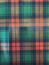Red And Green Plaid Mystique Spandex Fabric - Red And Green Plaid, 36" X 60" (1 Yard)