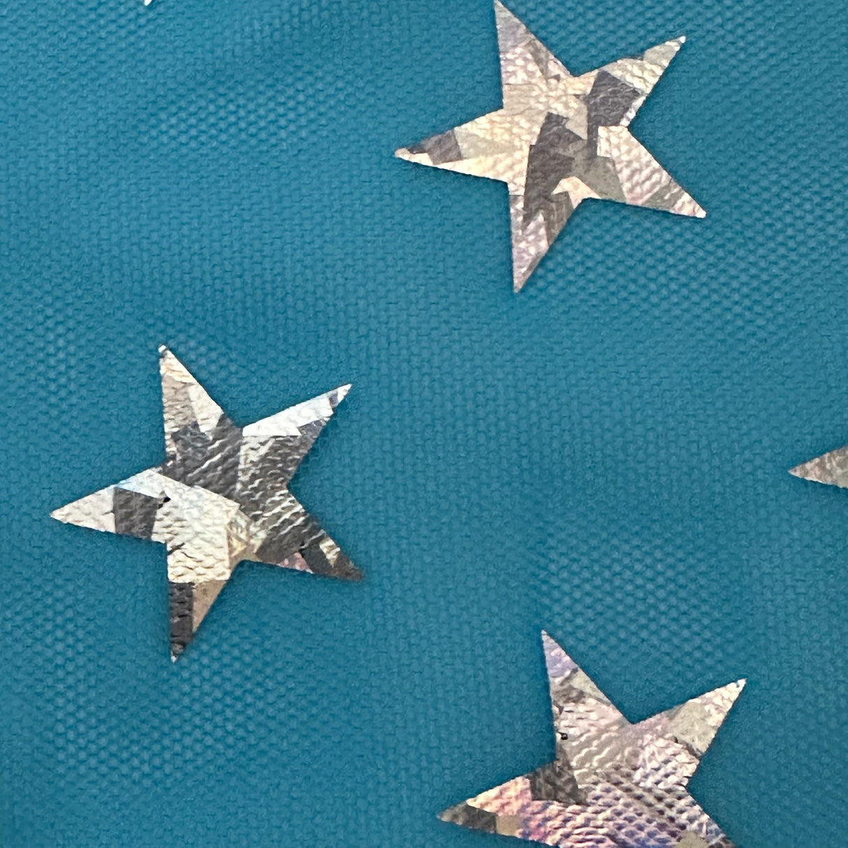 Power Mesh Star Hologram Foil Fabric 60" Width