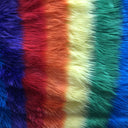 Striped Long Pile Faux Fur Fabric - Striped Faux Fur Fabric, 60" Width, 1.5-2" Pile Length (1 Yard)