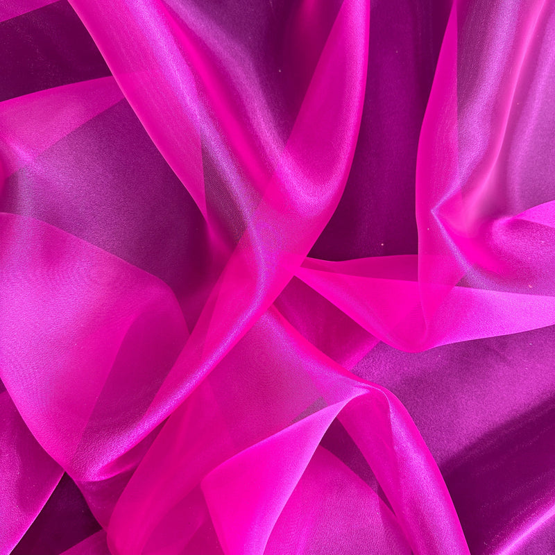 Shimmering Fuchsia Organza
