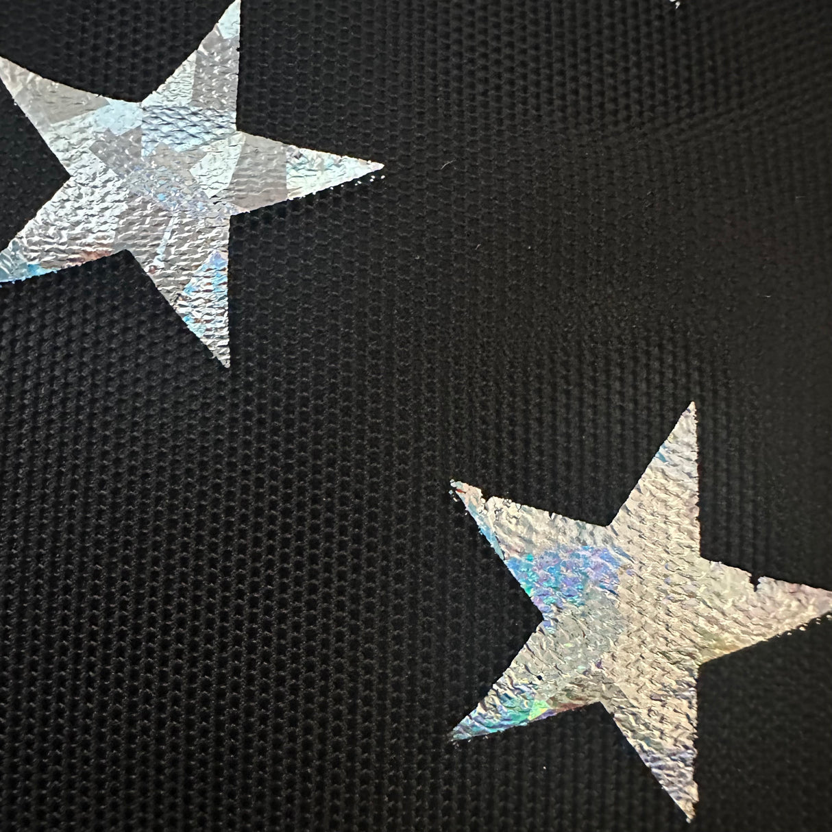 Power Mesh Star Hologram Foil Fabric 60" Width