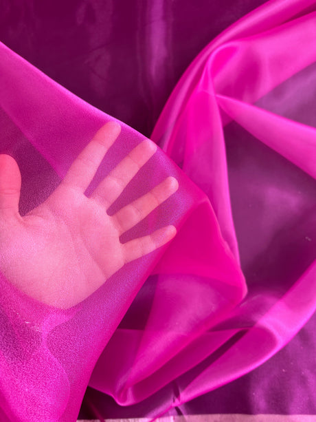 Shimmering Fuchsia Organza