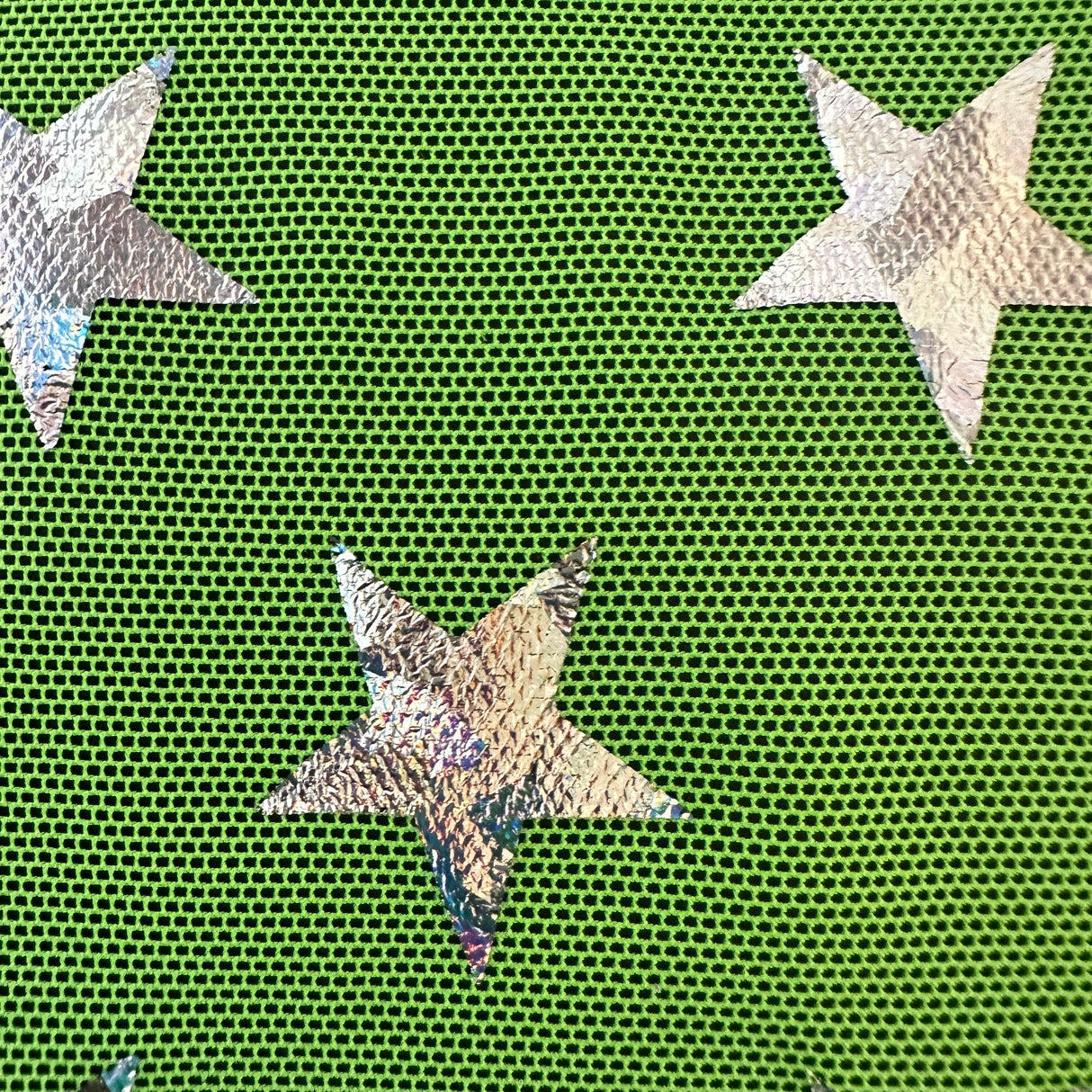Power Mesh Star Hologram Foil Fabric 60" Width