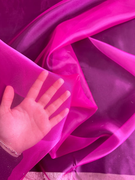 Shimmering Fuchsia Organza