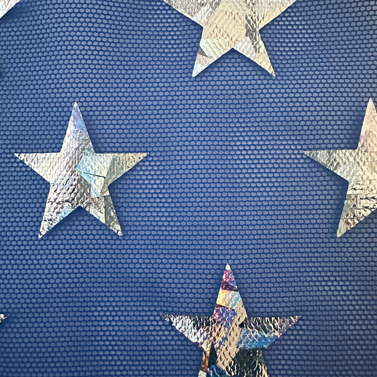 Power Mesh Star Hologram Foil Fabric 60" Width