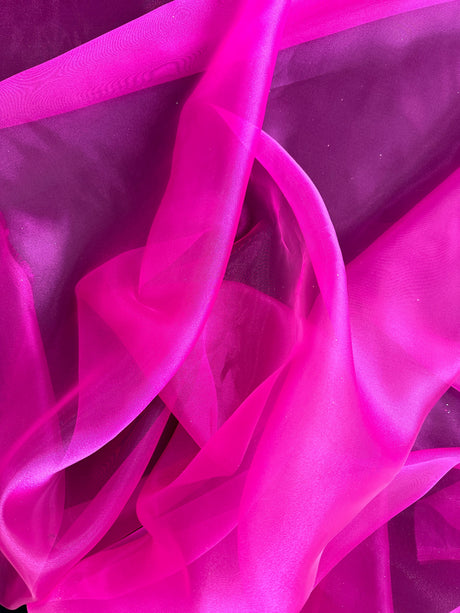 Shimmering Fuchsia Organza