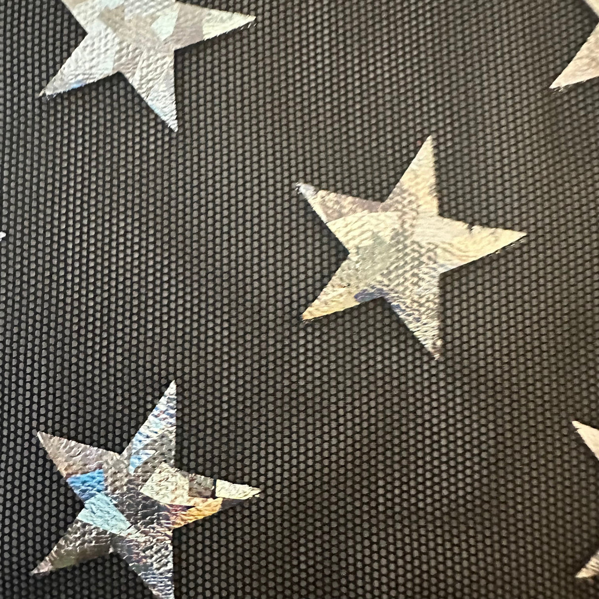 Power Mesh Star Hologram Foil Fabric 60" Width