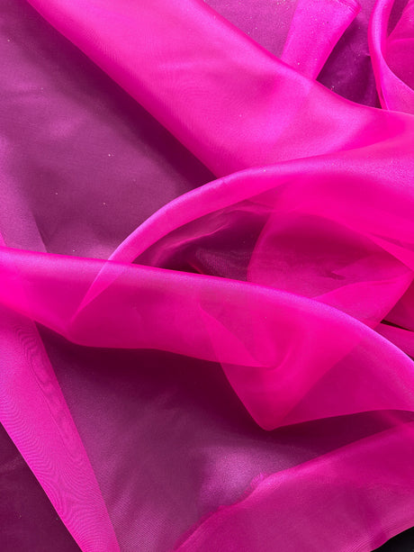 Shimmering Fuchsia Organza