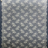 3 Yards Beaded Chantilly Embroidered Lace Fabric with Eyelash Scallop