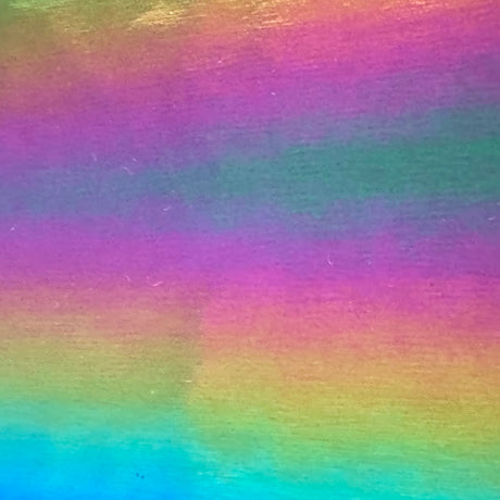 Polyester Rainbow Vinyl Bodre Fabric 60" Multi Color