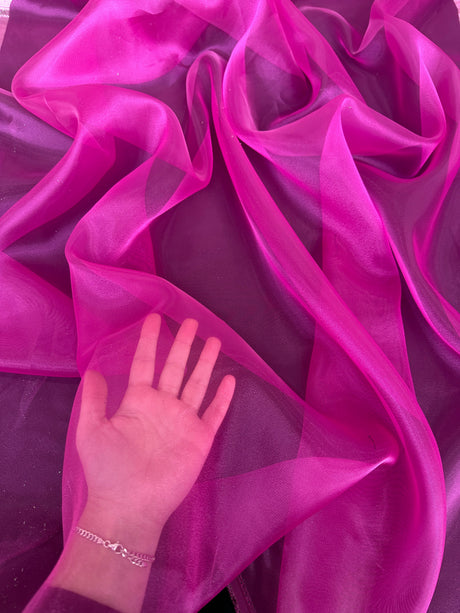 Shimmering Fuchsia Organza