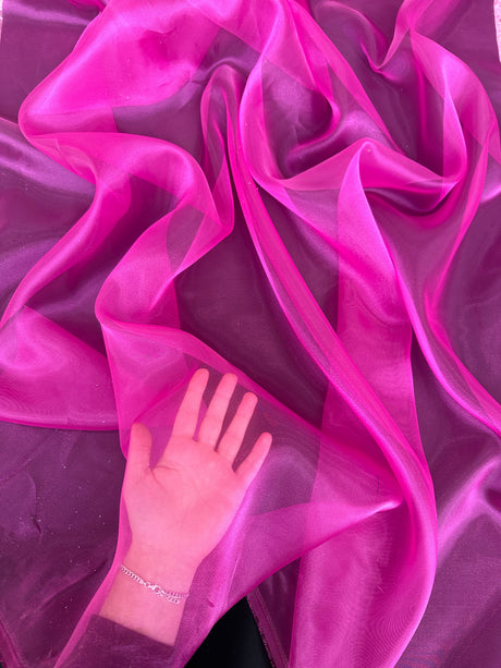 Shimmering Fuchsia Organza