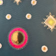 Polyester Tulle Metallic Embroidery Cluster Fabric