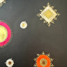 Polyester Tulle Metallic Embroidery Cluster Fabric