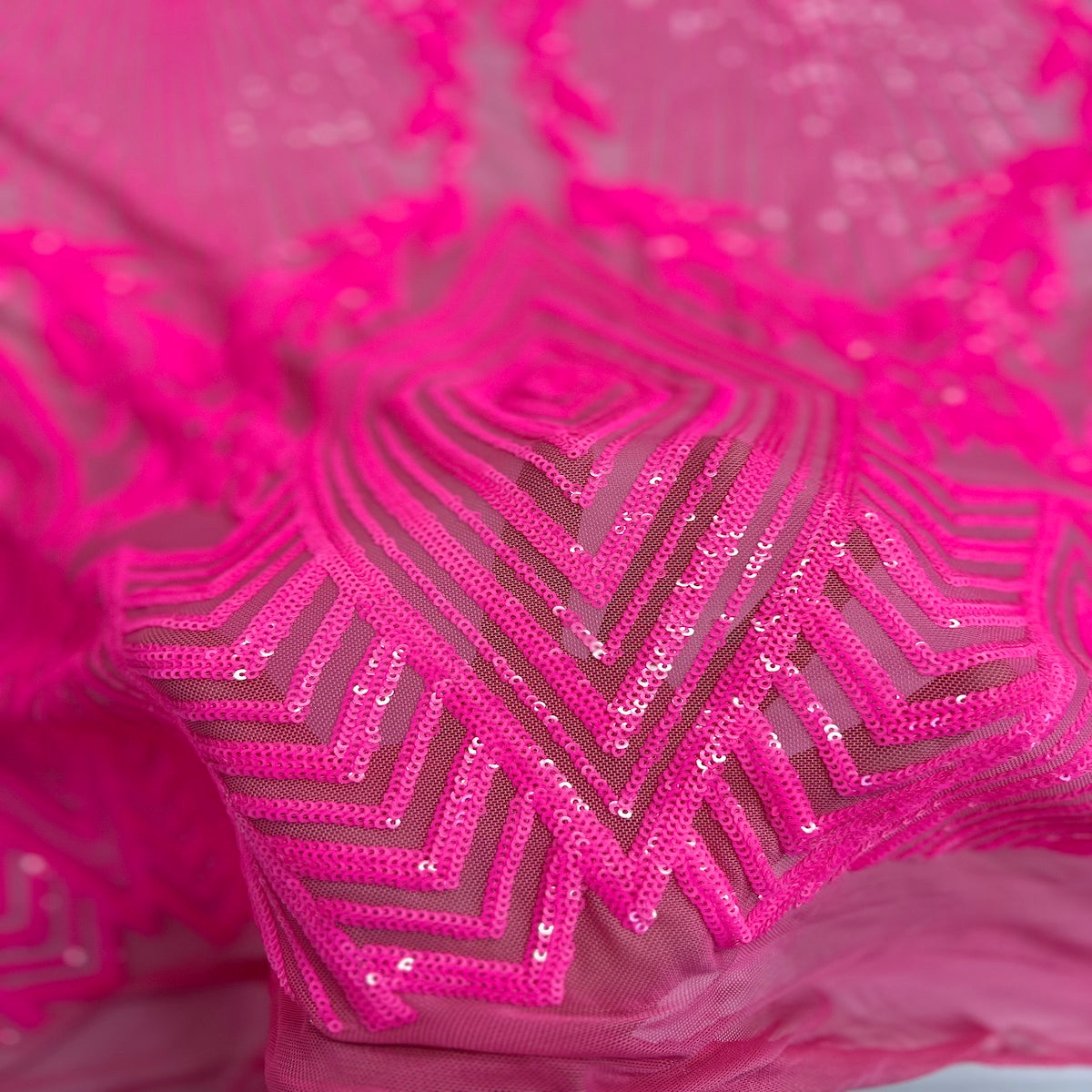 Stretch Sequins Fabric Alpica Geometric