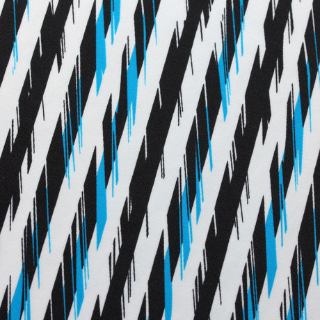 Fast Stripe Nylon Spandex Fabric - Black And White Stripes, 58-60" Width, 4-Way Stretch (1 Yard)