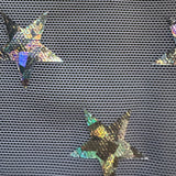 Power Mesh Star Hologram Foil Fabric 60" Width