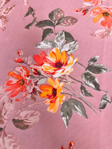 Printed Satin Mauve Floral
