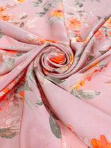 Printed Satin Mauve Floral