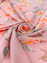 Printed Satin Mauve Floral