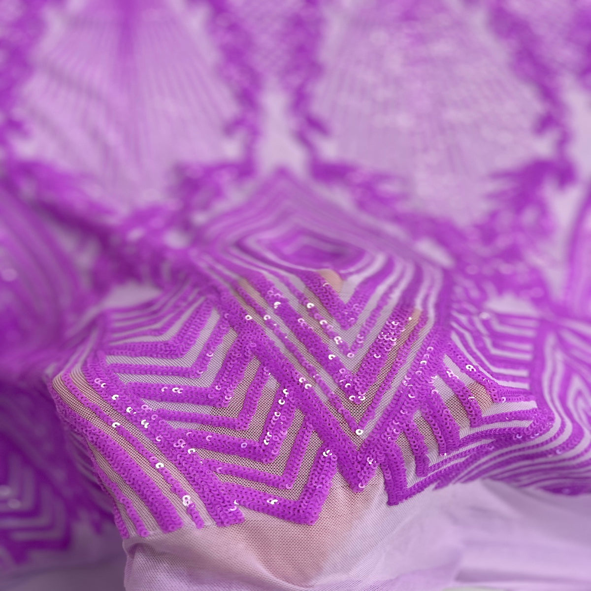 Stretch Sequins Fabric Alpica Geometric