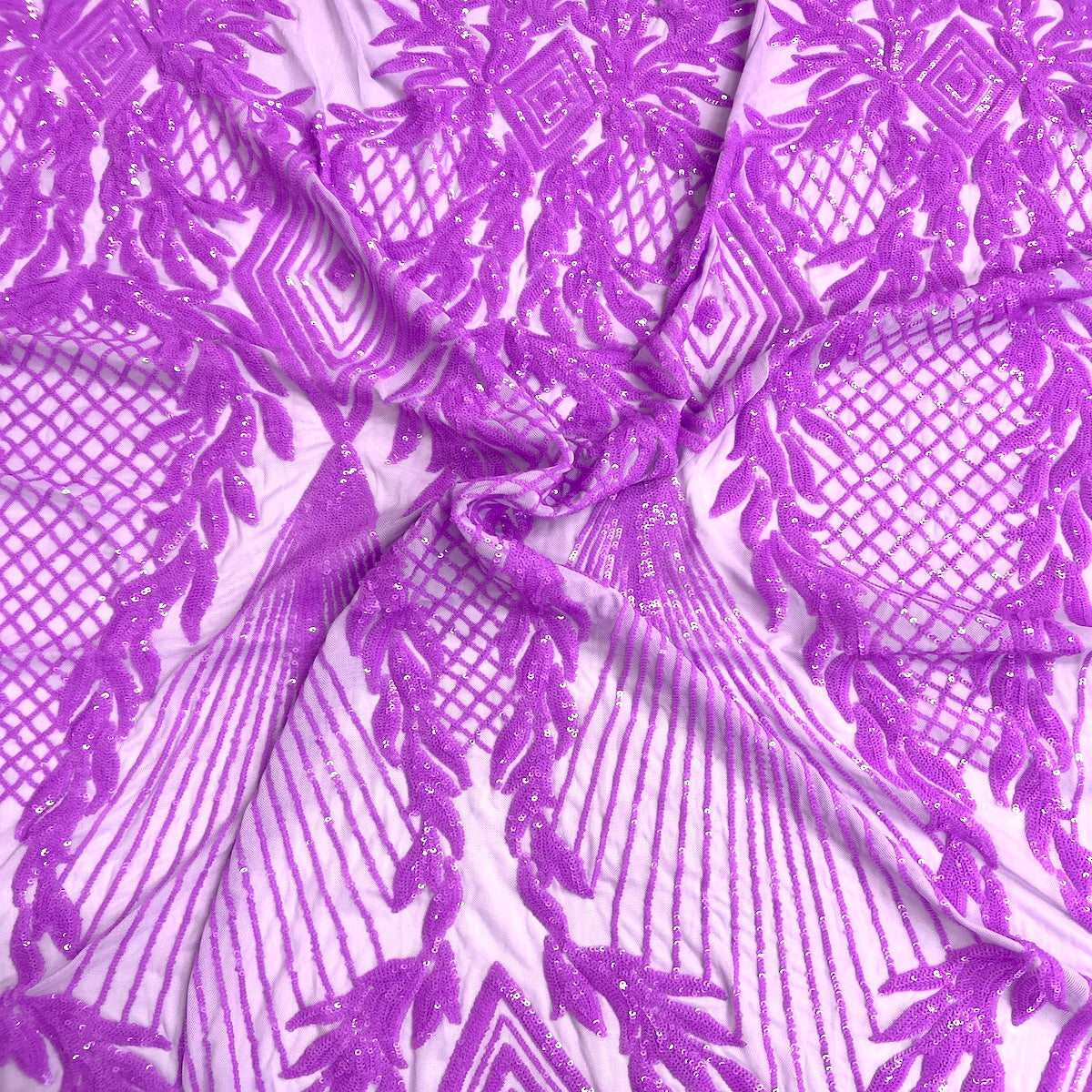 Stretch Sequins Fabric Alpica Geometric