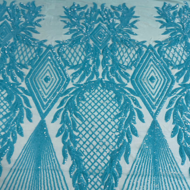 Stretch Sequins Fabric Alpica Geometric