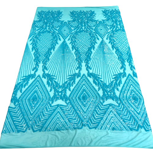 Stretch Sequins Fabric Alpica Geometric
