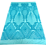 Stretch Sequins Fabric Alpica Geometric
