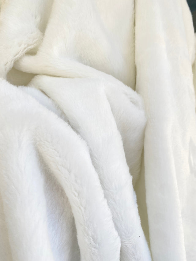 Luxury Faux Fur White Short Pile