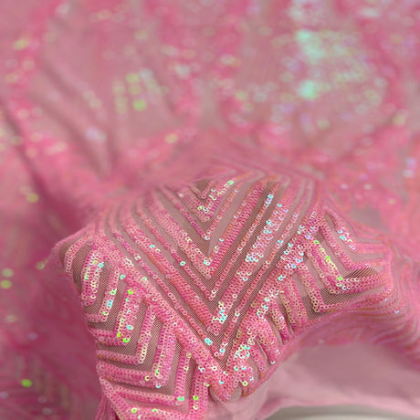 Stretch Sequins Fabric Alpica Geometric