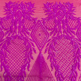 Stretch Sequins Fabric Alpica Geometric