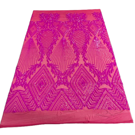 Stretch Sequins Fabric Alpica Geometric