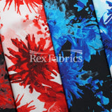 Moulin Rogue Nylon Spandex Fabric - Multicolor Watercolor Floral, 4-Way Stretch, 58-60" Width (1 Yard)