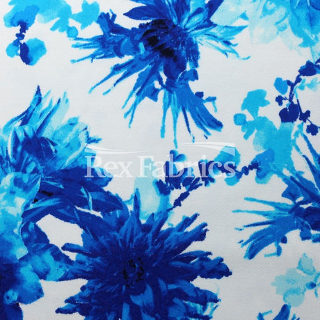 Moulin Rogue Nylon Spandex Fabric - Multicolor Watercolor Floral, 4-Way Stretch, 58-60" Width (1 Yard)