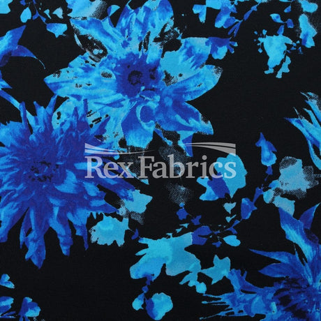 Moulin Rogue Nylon Spandex Fabric - Multicolor Watercolor Floral, 4-Way Stretch, 58-60" Width (1 Yard)
