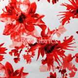 Moulin Rogue Nylon Spandex Fabric - Multicolor Watercolor Floral, 4-Way Stretch, 58-60" Width (1 Yard)
