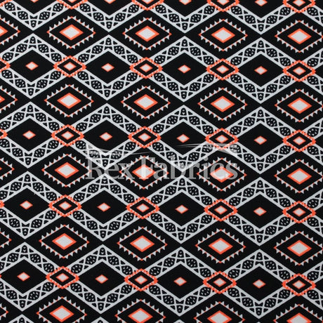 Nomad Nylon Spandex Fabric - Neon Diamond Geometric Print, 58/60" Width (1 Yard)