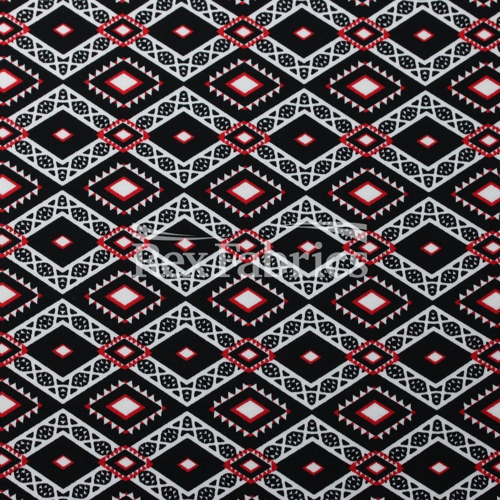 Nomad Nylon Spandex Fabric - Neon Diamond Geometric Print, 58/60" Width (1 Yard)