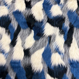 Multicolor Patchwork Faux Fur Acrylic Polyester Fabric - Multicolor Patchwork, 60" Width, 2" Pile Length (1 Yard)
