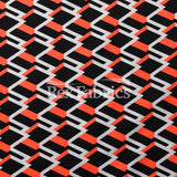Neo Geo Nylon Spandex Fabric - Black/Neon Geometric Diamond Print, 58/60" Width (1 Yard)