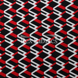 Neo Geo Nylon Spandex Fabric - Black/Neon Geometric Diamond Print, 58/60" Width (1 Yard)